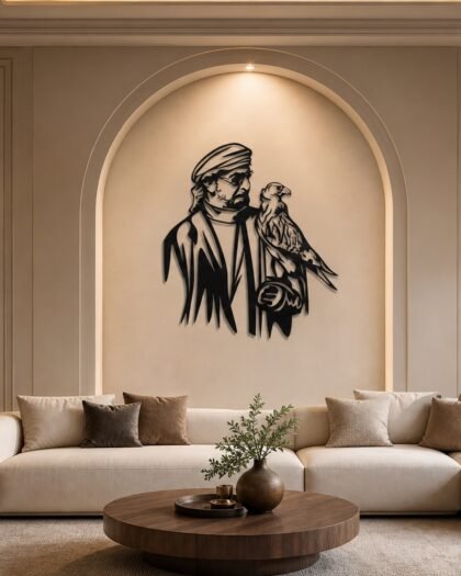 Sheikh Hamdan bin Zayed — Premium Metal — handcrafted metal wall art, UAE
