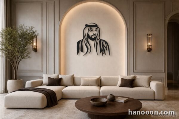 Sheikh Khalifa bin Zayed — Premium Metal — metal wall art made to order in the UAE