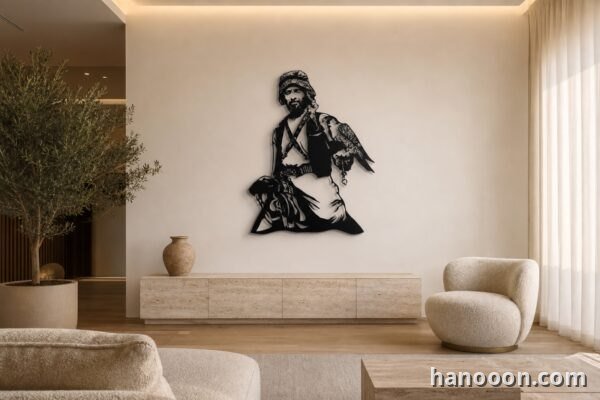 Sheikh Zayed bin Sultan Al Nahyan — Premium Metal — made to order metal wall art displayed in a premium UAE interior | Hanooon