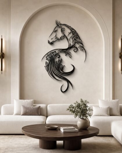 Horse Wall Art (HZN016) — handcrafted metal wall art, UAE