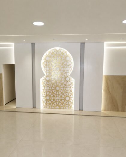 Corian Wall Cladding & Panels — Corian solid surface, supplied and installed in Abu Dhabi by Hanooon
