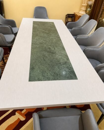 Corian Custom Furniture & Tables — Corian solid surface, supplied and installed in Abu Dhabi by Hanooon