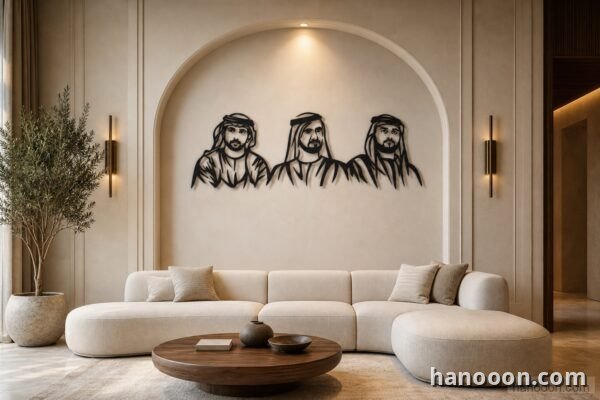 Sheikh Mohammed, Hamdan & Maktoum — Premium Metal — metal wall art made to order in the UAE