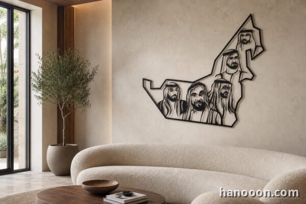 UAE Map Wall Art — Wood & Acrylic — made to order wood & acrylic wall art, UAE