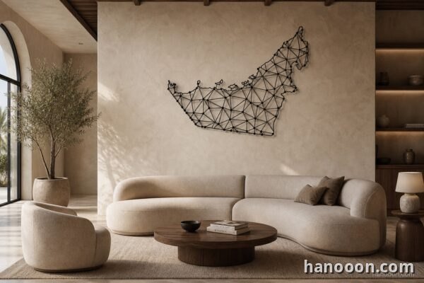 UAE Map Wall Art — Wood & Acrylic — made to order wood & acrylic wall art, UAE
