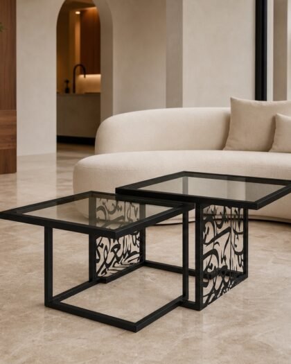 Arabisc Coffee Table (CFTZN01) — Arabisc handcrafted metal and wood furniture, UAE