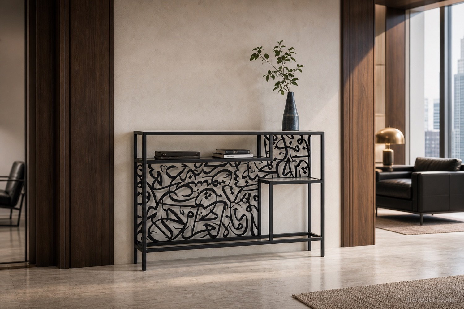 Arabisc Entrance Console — Arabisc handcrafted metal and wood furniture, UAE