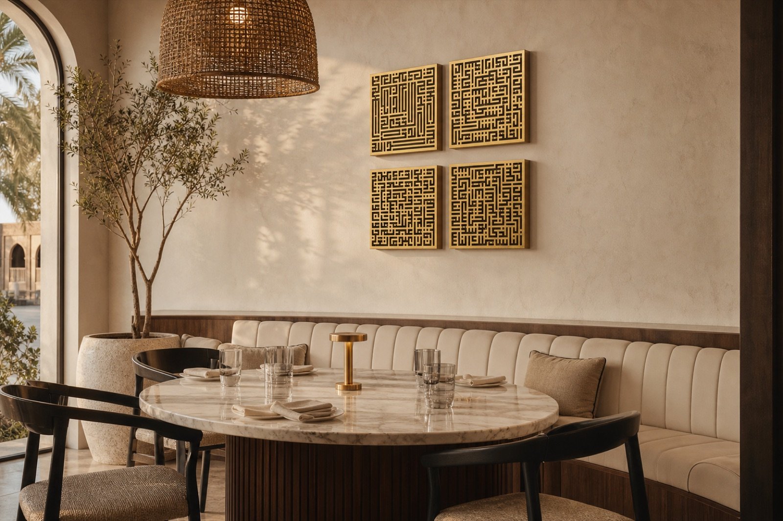 Four Quls Wall Art — 4 Piece Set — handcrafted metal wall art displayed in a premium UAE interior | Hanooon (view 5)