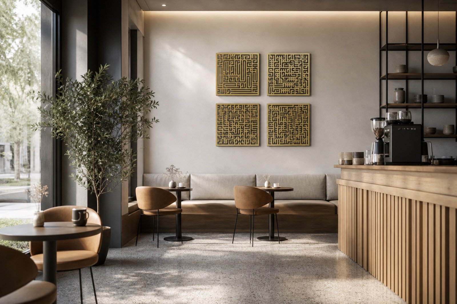 Four Quls Wall Art — 4 Piece Set — handcrafted metal wall art displayed in a premium UAE interior | Hanooon (view 6)