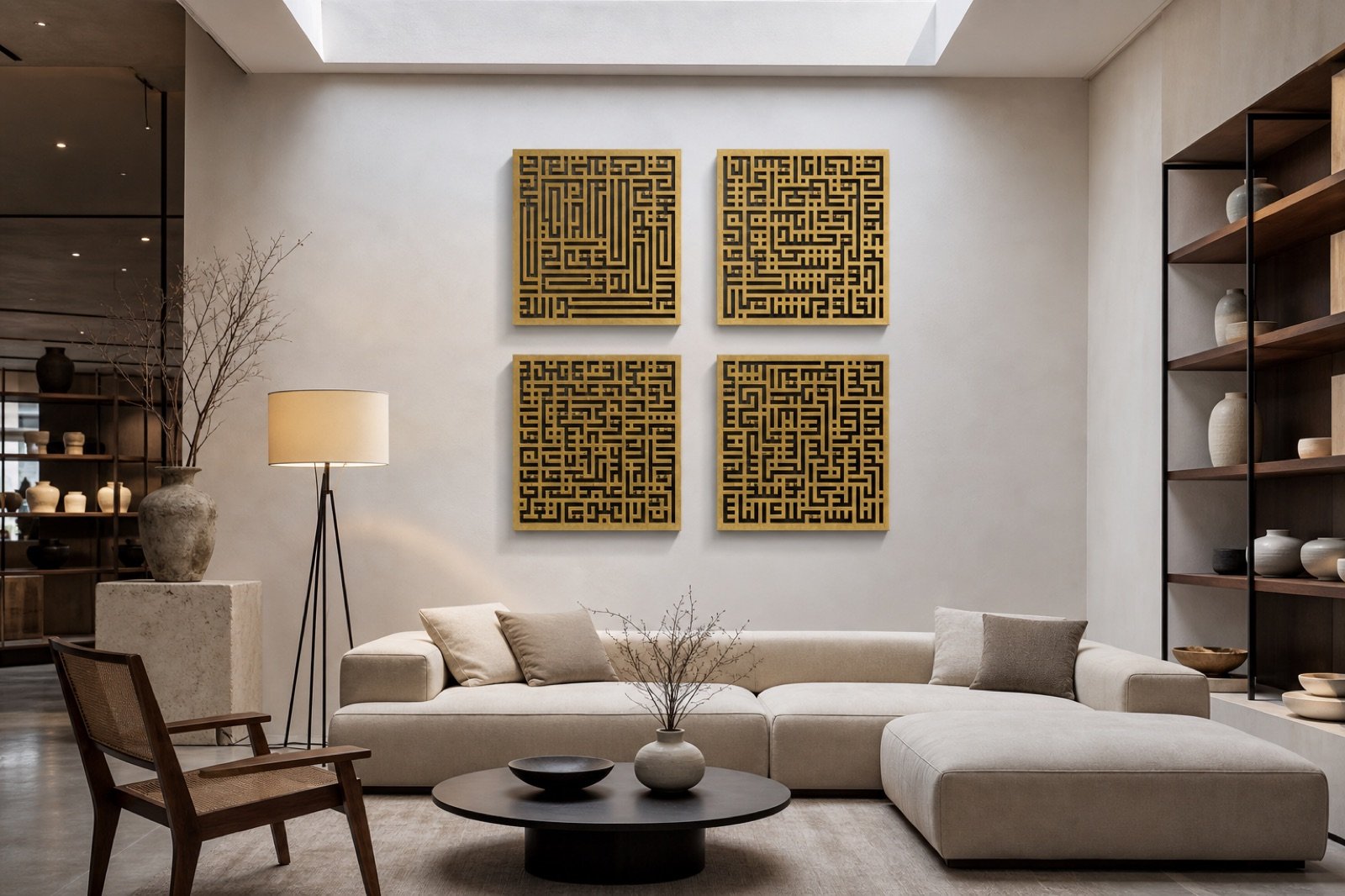 Four Quls Wall Art — 4 Piece Set — handcrafted metal wall art displayed in a premium UAE interior | Hanooon (view 9)