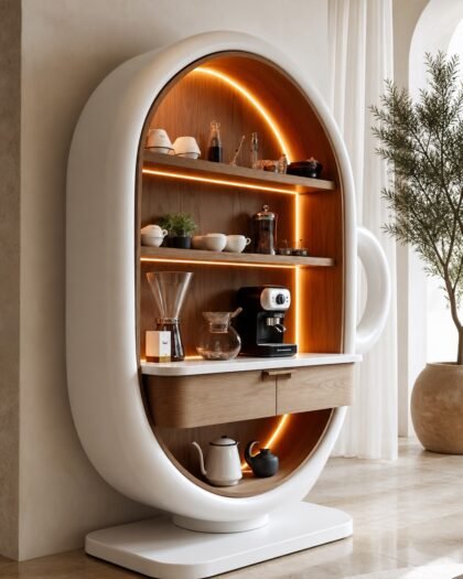 Coffee Corner — freestanding oval cup coffee station, Hanooon UAE
