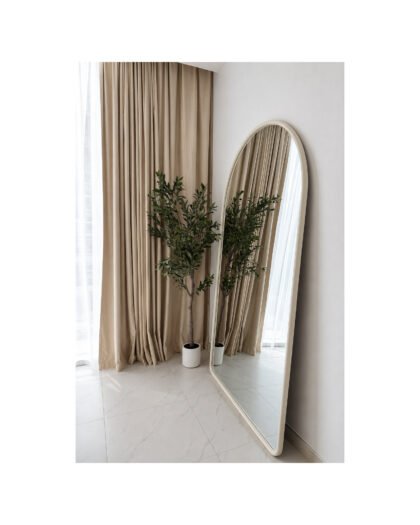 Labarre off-white arch wall mirror, neutral décor, custom UAE