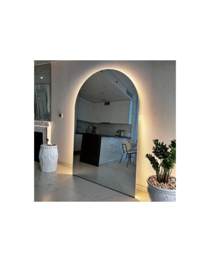 Backlit arch full-length LED floor mirror with lighting, custom UAE