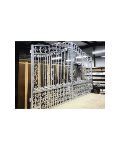 Ornamental metal gate vintage statement wall mirror, handcrafted UAE