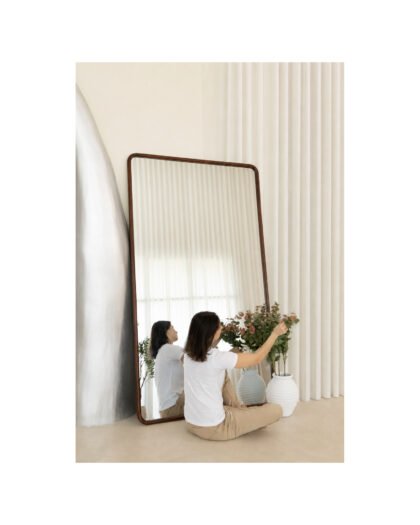 Deller rounded rectangle modern bathroom mirror, custom UAE