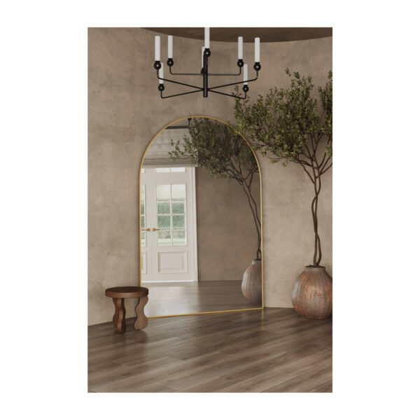 Gold Arch Full-Length Mirror – Luxury Floor Mirror UAE — wall mirror — made to order in the UAE
