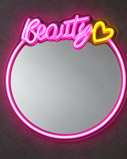 Beauty Neon Mirror Sign
