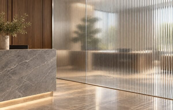 Reeded Glass Panel — wall mirror — made to order in the UAE