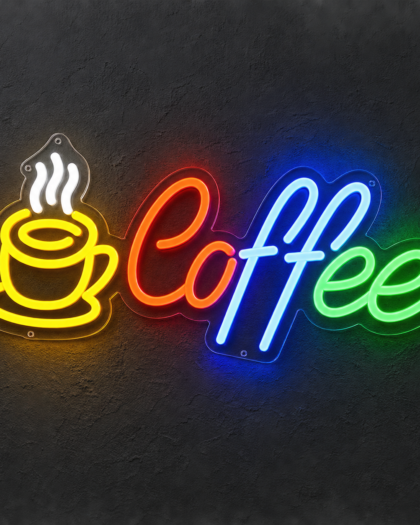 Coffee Cup Neon Sign – Multicolour