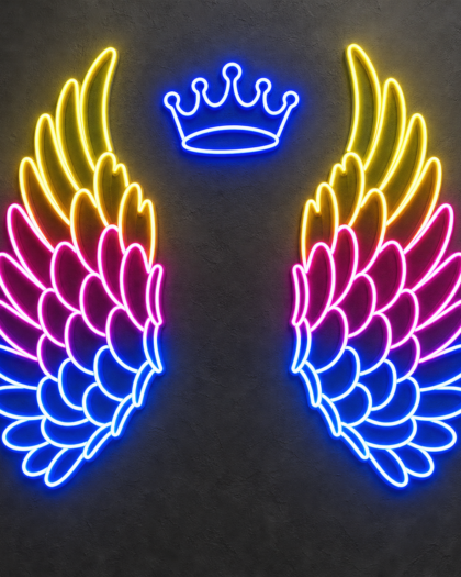 Angel Wings Neon Wall Sign