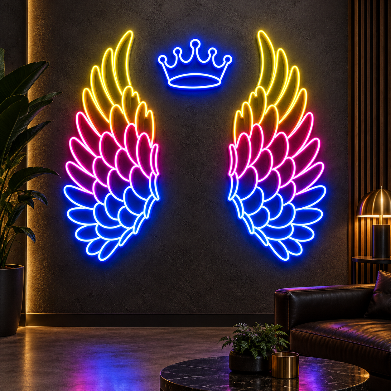 Angel Wings Neon Wall Sign - Image 2