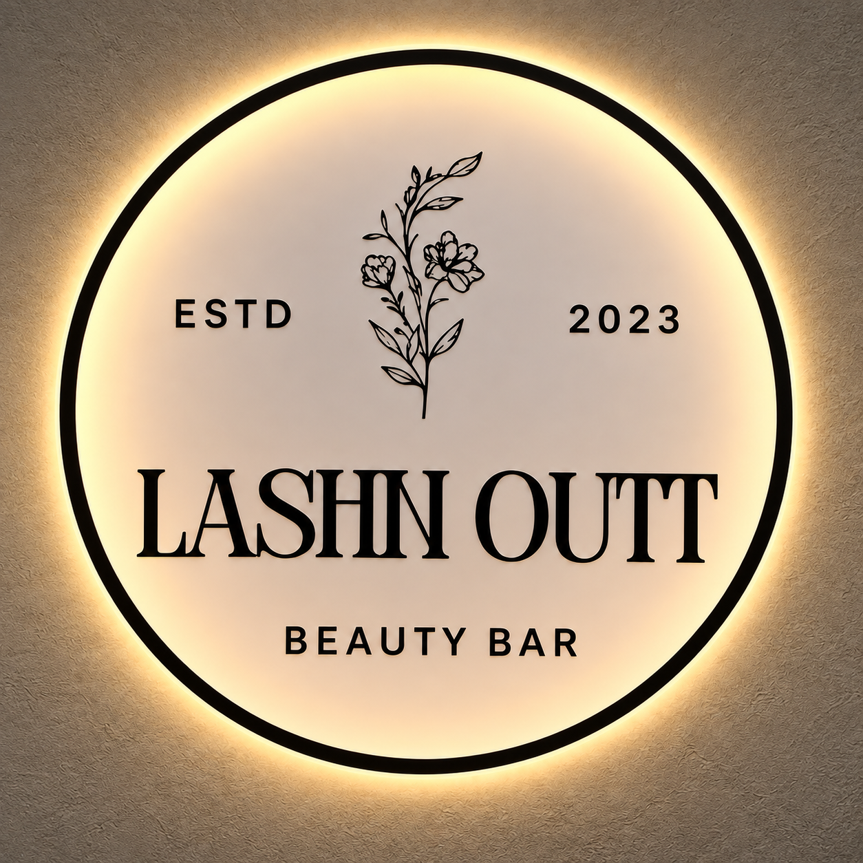 Business Sign – Round Acrylic Backlit