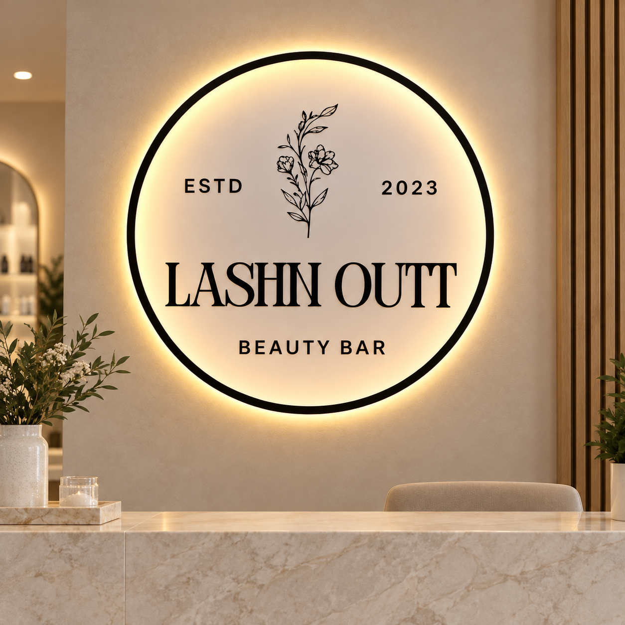 Business Sign – Round Acrylic Backlit - Image 2