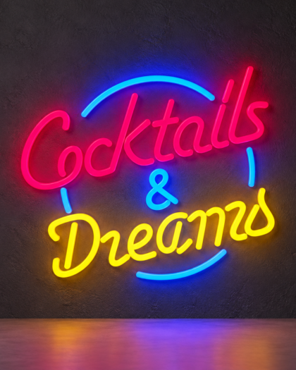 Cocktails and Dreams Neon Sign