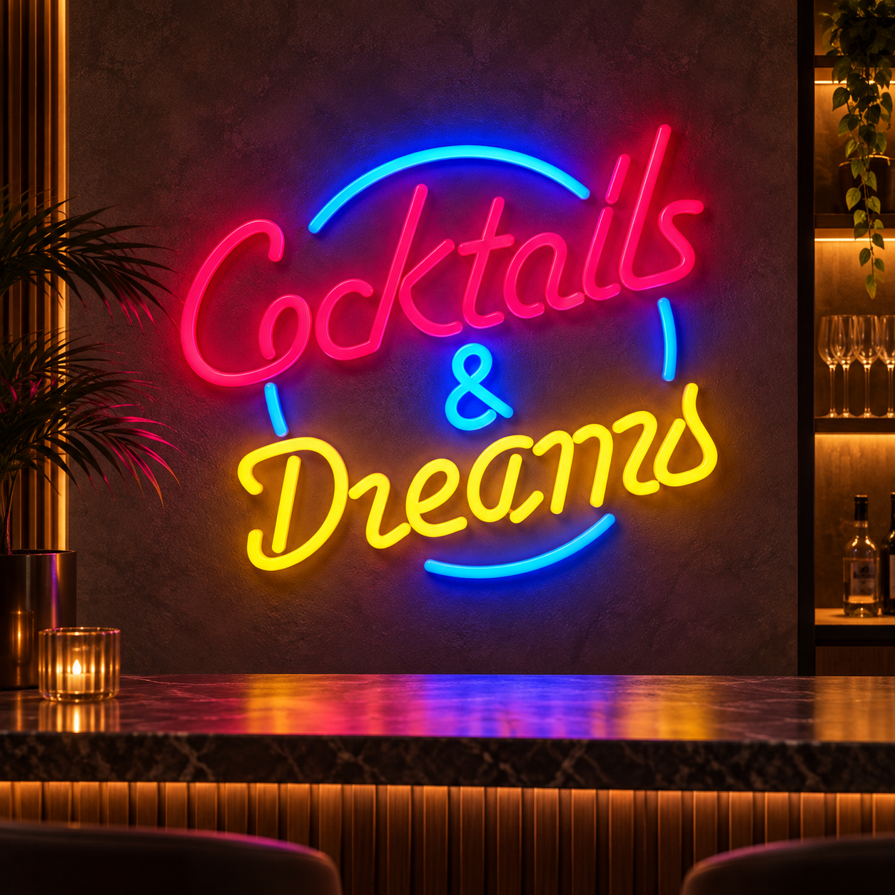 Cocktails and Dreams Neon Sign - Image 2