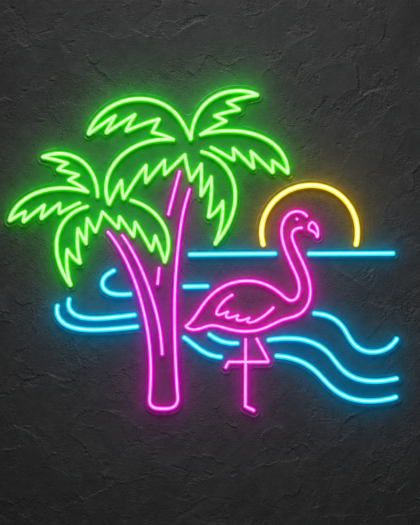 Flamingo Tropical Neon Sign