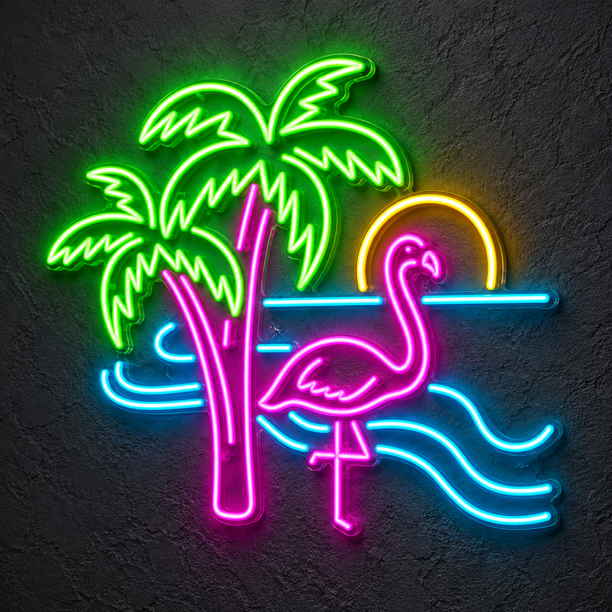 Flamingo Tropical Neon Sign - Image 3