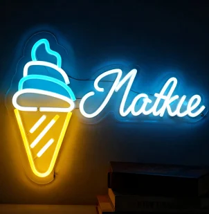 Custom acrylic backing neon sign UAE, premium acrylic and LED signage