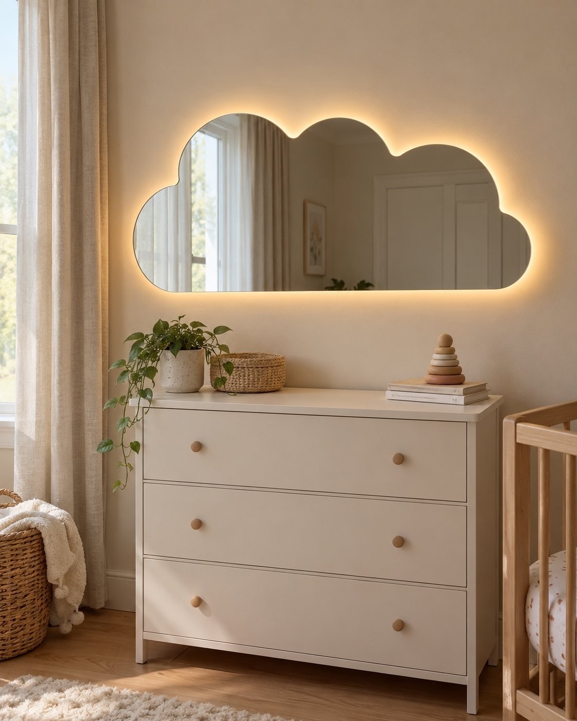 مرآة سحاب بإضاءة LED، تُصنع حسب الطلب في الإمارات